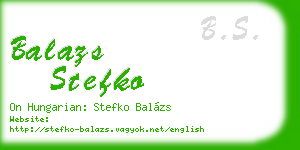 balazs stefko business card