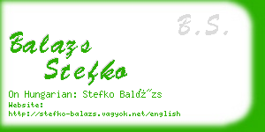 balazs stefko business card